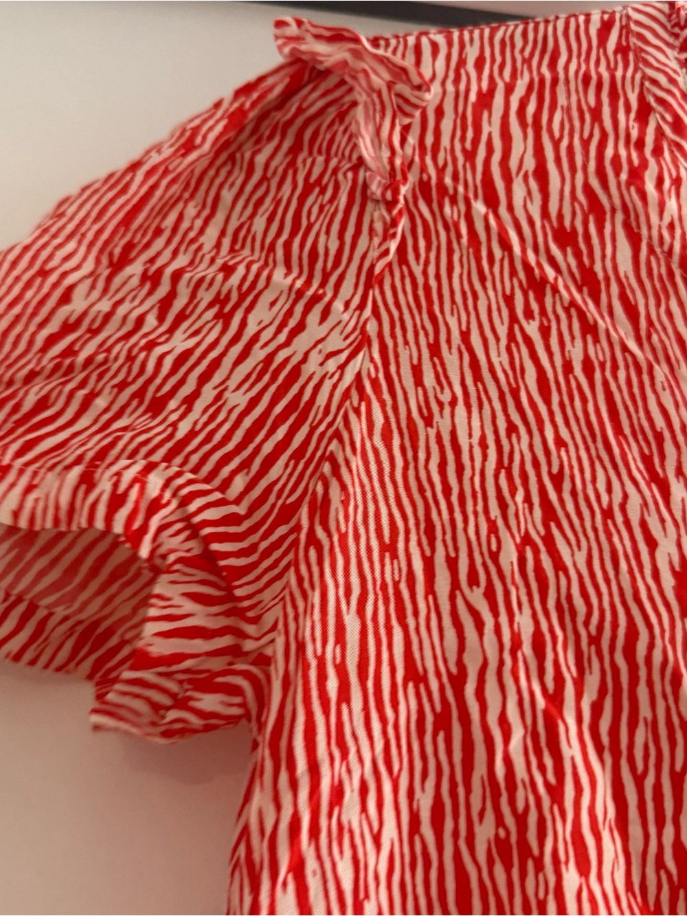 Whistles Red Rosalie Woodland Animal Button Down Shirt Dress Sz 6 Summer Travel - Picture 6 of 14